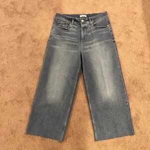 Loft High Waisted  Wide-Leg Crop Jeans